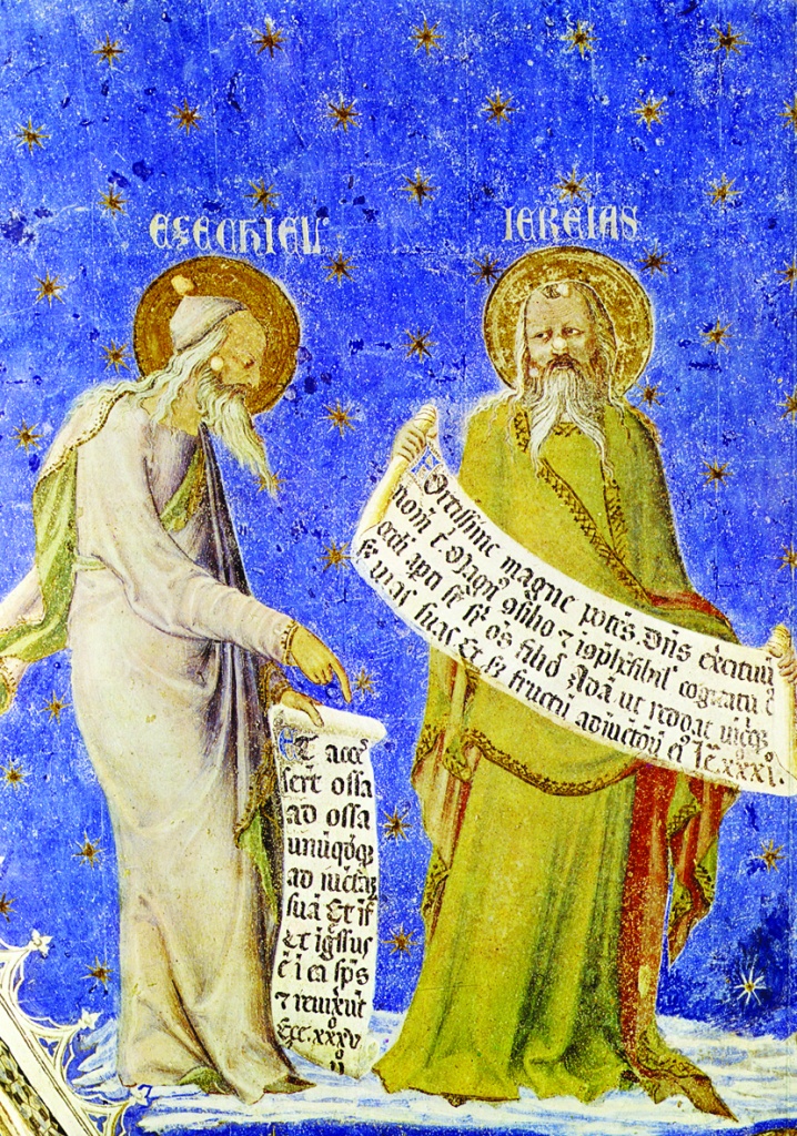 Matteo Giovannetti, «Ezechiele e Geremia», dettaglio degli affreschi della cappella di San Marziale, nel Palazzo dei Papi ad Avignone