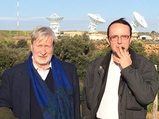 Gianni Vattimo e Massimo Zucchetti al MUOS di Niscemi, aprile 2014