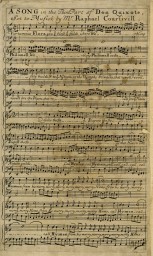 Partitura di un'intera canzone del musical "The Man of La Mancha"