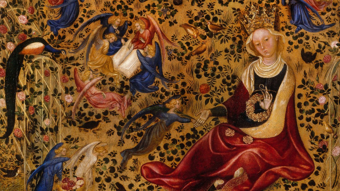 Michelino da Besozzo, part., Madonna del Roseto, Verona, Civici Musei dì'Arte, Museo di Castelvecchio