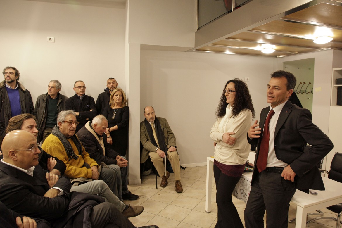 Inaugurazione della sede del comitato elettorale per Stefano Fassina sindaco di Roma a Torpignattara