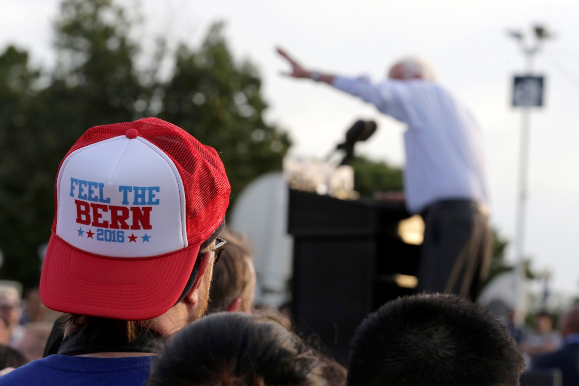 Comizio di Sanders a Washington durante le ultime primarie democratiche