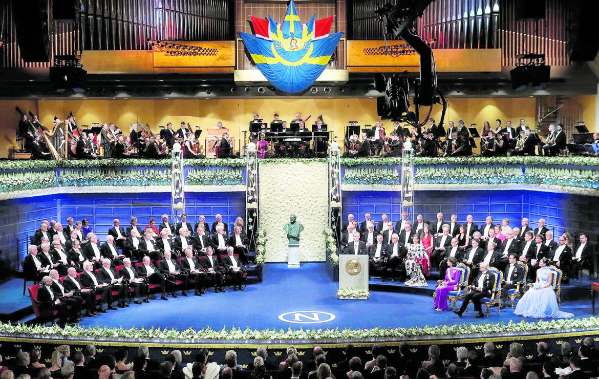 La famiglia reale svedese alla cerimonia del Nobel, nel dicembre dello scorso anno, alla Concert Hall di Stoccolma