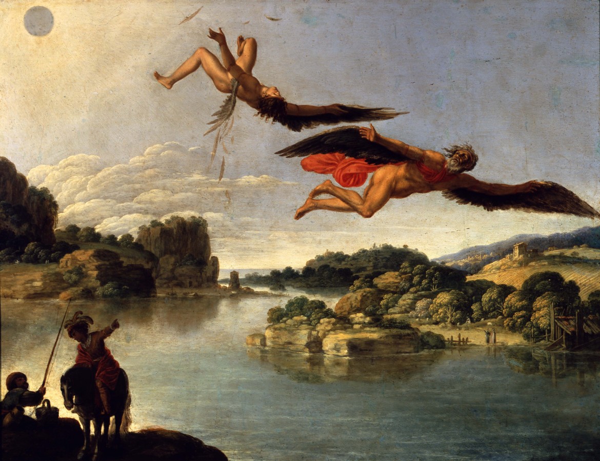 Carlo Saraceni, Paesaggio con caduta di Icaro, 1606-’07, Napoli, Museo di Capodimonte, Galleria Farnese