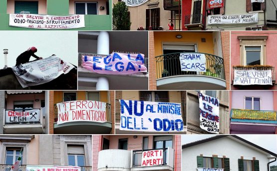 Striscione anti Salvini a Firenze