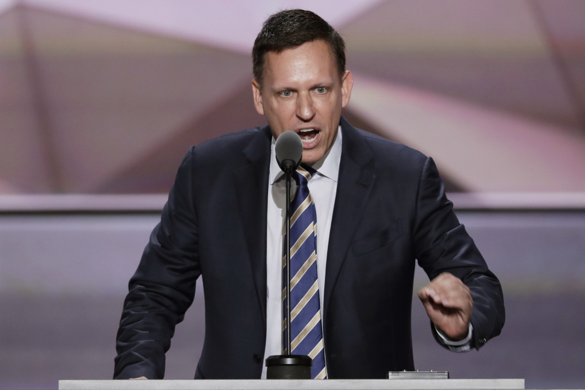Peter Thiel, fondatore di Palantir (e di Paypal), invitato speciale alla convention repubblicana del 2016 che incoronò Trump