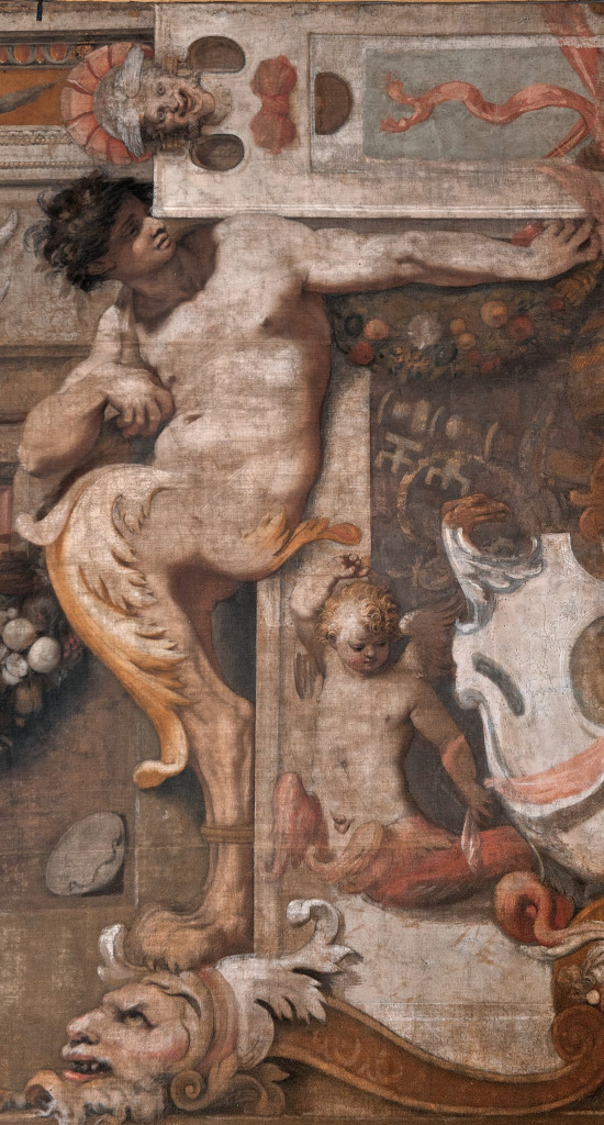 Perin del Vaga e Anonimo del Cinquecento, Modello della spalliera del Giudizio universale di Michelangelo, part., 1542, Roma, Galleria Spada