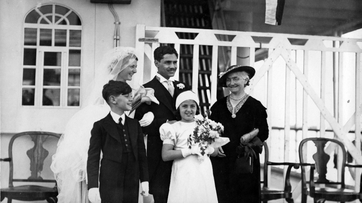 Una delle foto esposte al Meis, grazie alla call to action «Un amore da condividere», che ritrae il matrimonio tra Livio Steindle e Fanny Dessau