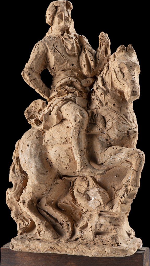 Giovanni Antonio Cybei, modello della statua equestre del duca Francesco III d’Este, 1772, terracotta, collezione privata