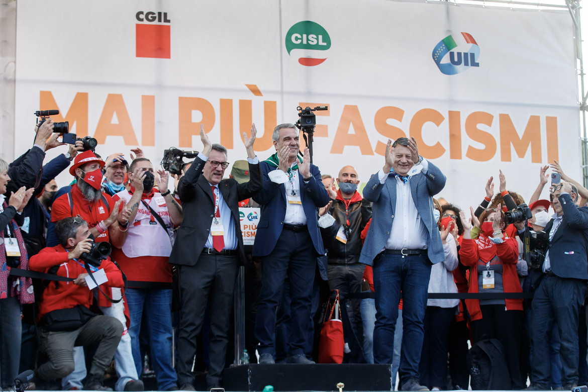 Maurizio Landini in conclusione della manifestazioni