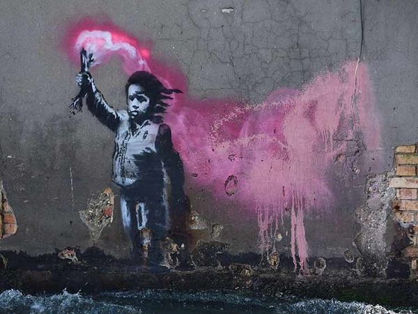 Un murale di Banksy a Venezia