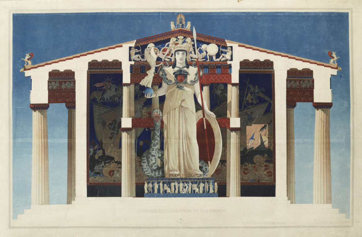 Benoît Loviot, «Coupe transversale du Parthénon», 1879, Paris ©Beaux Arts de Paris (attualmente al Louvre per la mostra «Paris-Athènes»)