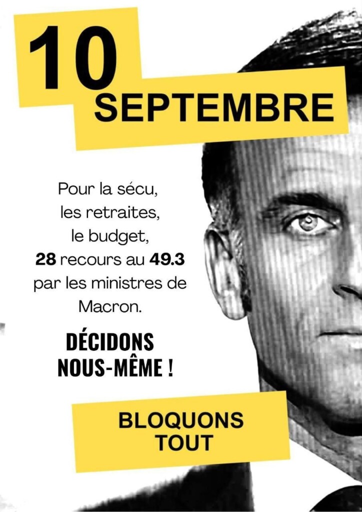 «Blocchiamo tutto»: agitazione in Francia, la sinistra si accoda «Blocchiamo tutto»: agitazione in Francia, la sinistra si accoda