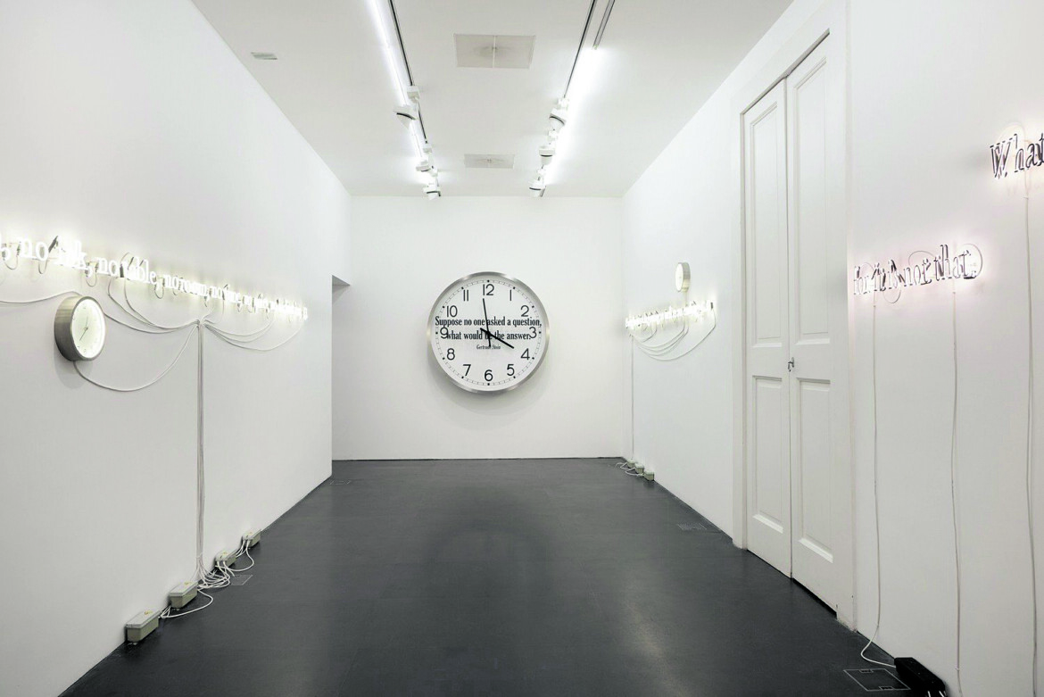 Kosuth, l’orologio nell’abisso
